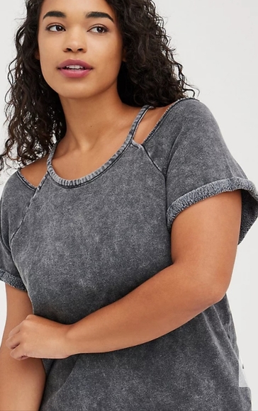 Torrid Fleece Cold Shoulder Dress - Picture 3 of 6